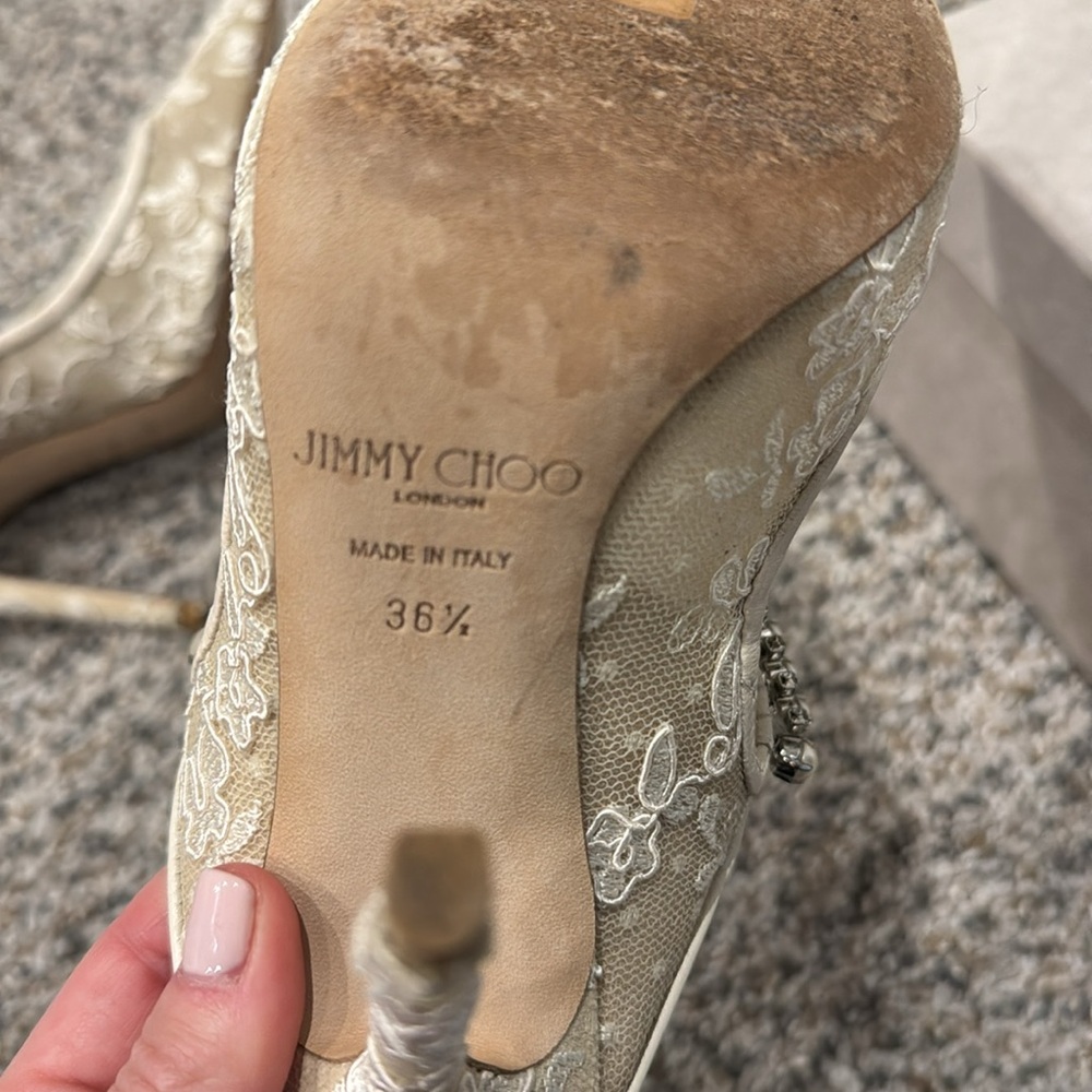 Jimmy Choo Exclusive Lace Heels - Picture 12 of 14